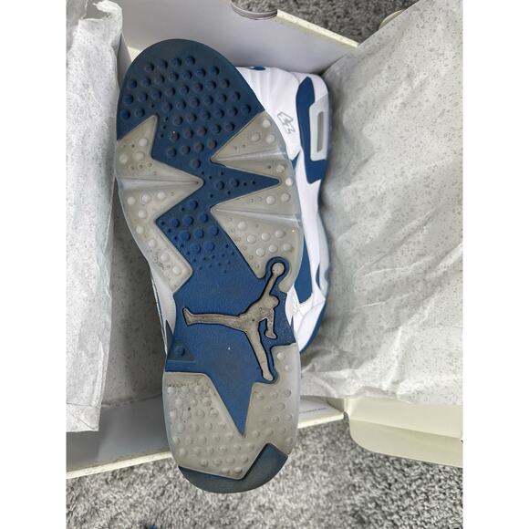 Jordan Jumpman MVP Mens 9.5 Retro Hi Top Basketball Shoes White Industrial Blue